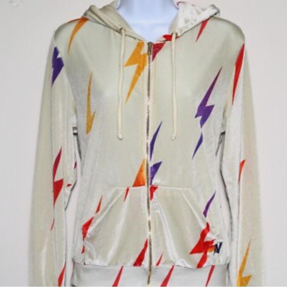 Aviator Nation velour zip up hoodie - Picture 2 of 9